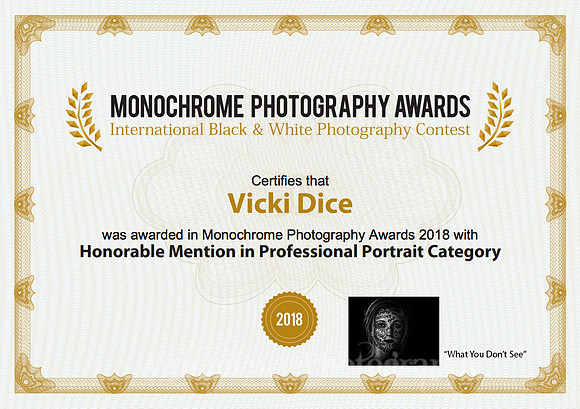 2018 Monochrome Awards - Honorable Mention  "What you don't see"