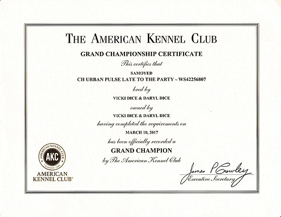 BOGIE GCH CERT